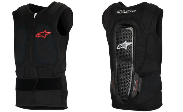 Because the GP Plus suit isn’t compatible with Alpinestars’ Tech-Air system (available in the U.S. beginning this August, $1,149.95) I chose to sample the Track Vest 2 ($199.95). The snug-fitting vest incorporates a CE-certified level 2 back protector, as well as an adjustable kidney belt, and the added benefit of poly-foam padding throughout the vest. For even more protection you can add the optional CE-certified level 1 Nucleon KR-Ci chest protector ($39.95).