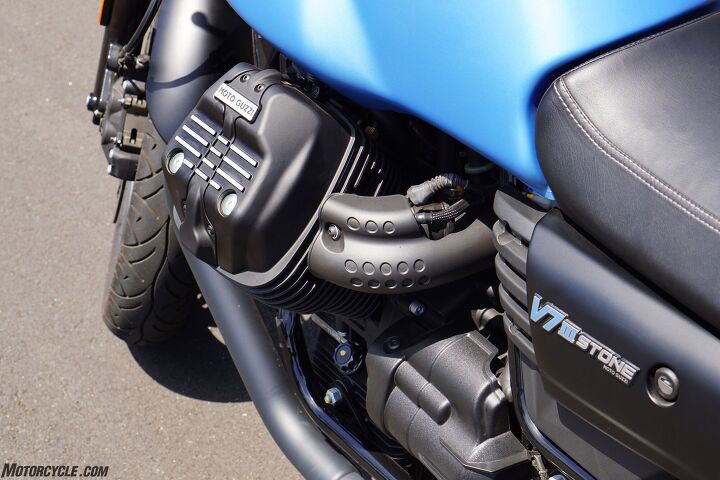 Guzzi does a pretty nice job concealing unsightly wires and things out of sight.