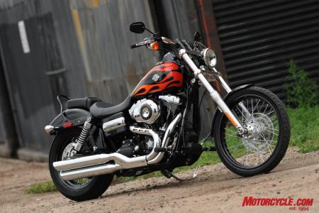 The 2010 Dyna Wide Glide strikes a pose.