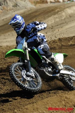 Tractable, major-league power is a highlight of the new KX450F. 