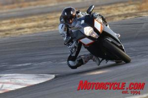 The RC8R turns in with an eagerness not found in any other 1200cc motorcycle.