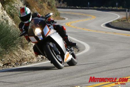 The RC8R lives for twisty canyon roads.