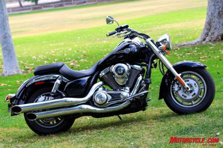 Kawasaki Vulcan 1700 Classic. For 2010 the V17 will come in a blue and black two-tone color scheme.
