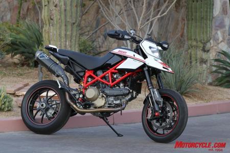 2010 Hypermotard EVO SP shown with accessory exhaust system.
