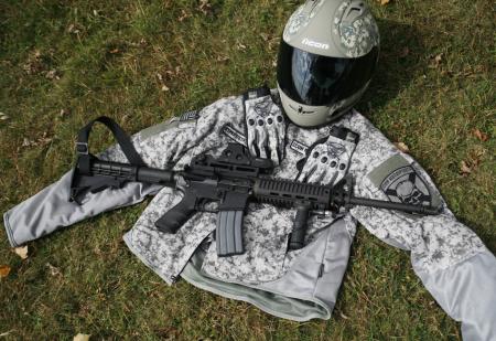 No, Icon Operator gear does not come with an M4, but the gear's styling borrows heavily from U.S. Army equipment. (Photo by Holly Marcus)
