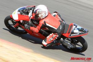Current 125 GP racer Daytona Anderson tearing it up on the four-stroke Moriwaki. This 12-year-old rips!