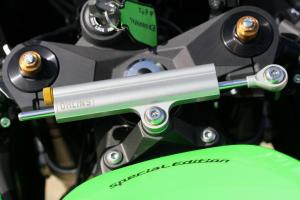 A new Ohlins steering damper offers increased damping for aggressive track use.