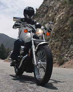 The Shadow RS’s suspension offers more ground clearance and a cushier ride on rough pavement than the 883 Low.