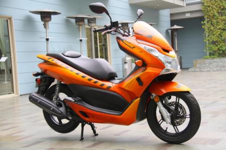 Aiming at youthful buyers, the contemporary-looking PCX 125 will be on tour this summer.