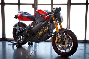 A small radiator signals the world’s first water-cooled production electric motorcycle.