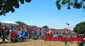 A large crowd gathered at the Corkscrew for the Red Bull U.S. GP.