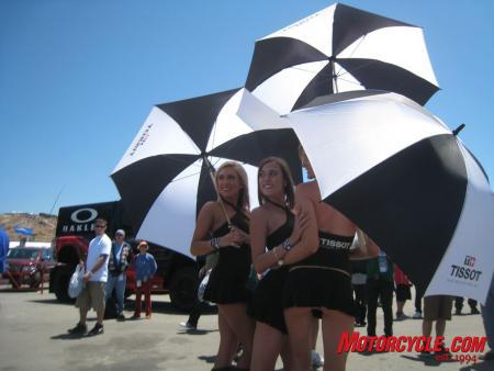 The ever-popular ‘brolly girls never fail to gain attention.
