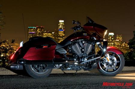 Victory’s Cross Country harmoniously combines performance, comfort and styling, making it our favorite cruiser in 2010.