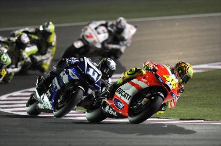 Valentino Rossi Ben Spies Qatar MotoGP
