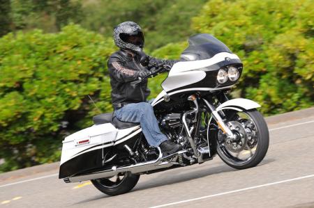 Many in attendance at the press launch of the 2012 CVO models deemed the Road Glide Custom as the best looking bike of the four models. The white model seen here was a jaw-dropper when unveiled during the presentation.
