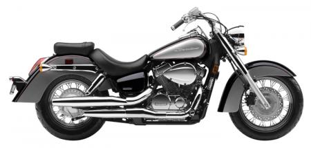 Honda’s Shadow Aeros are classically styled and feature a low seat height.
