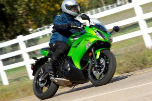 2012 Kawasaki Ninja 650 Green Action