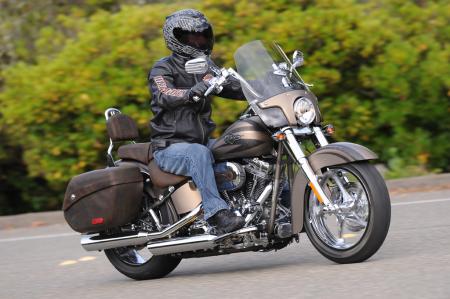 2012 Harley-Davidson CVO Softail Convertible pewter action
