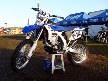 2012 Yamaha WR450F on stand
