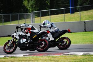 Racing Electric Motorcycles Close Racing