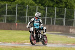 Racing Electric Motorcycles Rainy Track