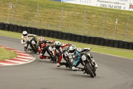 Racing Electric Motorcycles First Corner