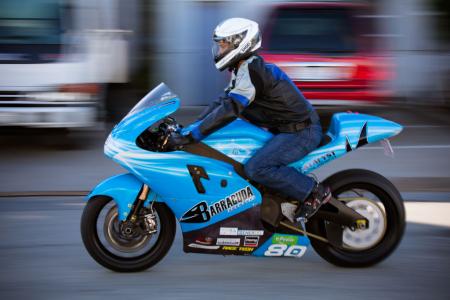 Lightning Electric Motorcycle Action Left