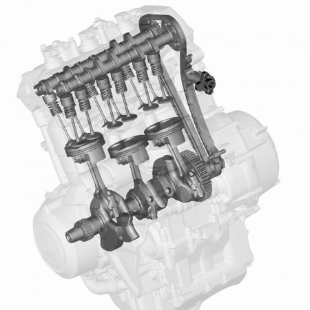 2013 Triumph Daytona 675R Bare Engine 3