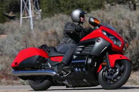 2013 Honda Gold Wing F6B Action Lean Red
