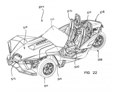 Polaris Trike Patent Front Left