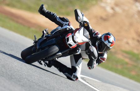 2013 Ducati Hypermotard SP Knee Down
