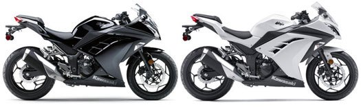 2013 Kawasaki Ninja 300 Black and White