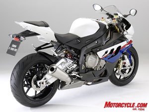 The S1000RR in BMW's Motorsports color scheme.