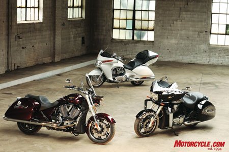 The new baggers join the Vision to create a touring family from Victory.