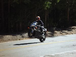 Of course, If you want to wheelie, just ask and the big CBR is more than happy to oblige.