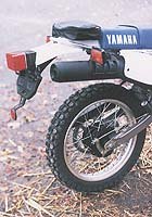 Gracing the rear fender is a little pouch containing the Yamaha tool kit. You could fit a kit of your own inside, as long as it was the size of a Kit Kat. Anything else would probably be too big to fit.