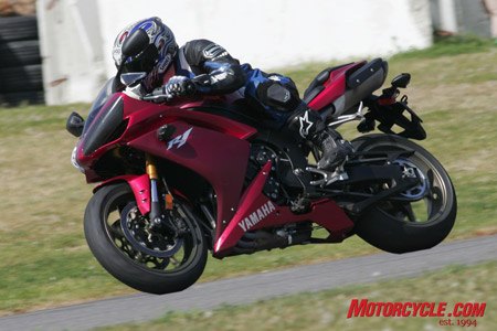 The R1's top-end-biased power is a drawback on the street, but it performs as well as anything on the track.