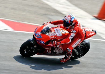 Casey Stoner showed little sign of the ailments that kept him out of several races in 2009.