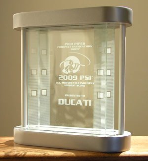 Ducati received the top rating in the 2009 Prospect Satifsaction Index.