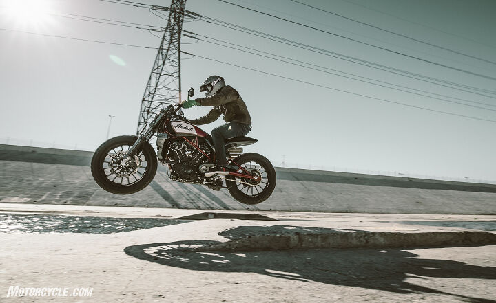 Indian Scout FTR1200 Custom catching air