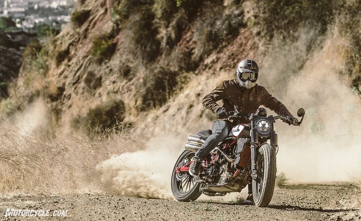 Indian Scout FTR1200 Custom in the dirt