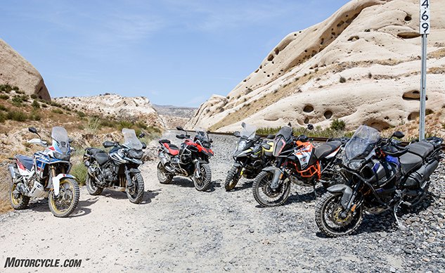 2018 Big-Bore Adventure Touring Shootout off-road in the dirt