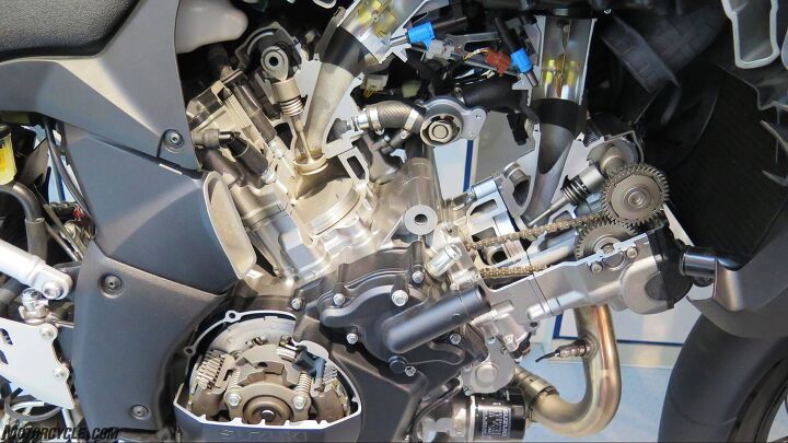 Suzuki V-Strom 1000 engine cutaway