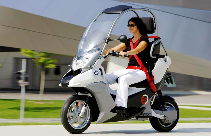 BMW's C Evolution Scooter Get a Roof Motorcycle.com