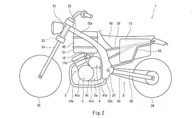 kawasaki hybrid motorcycle patent