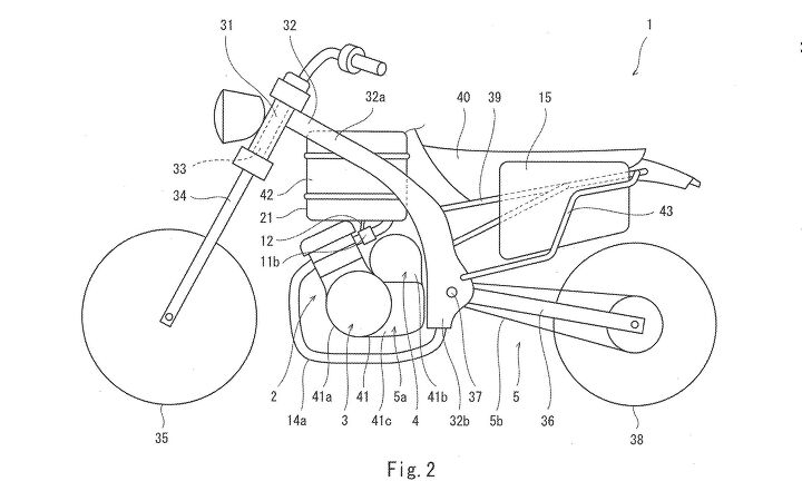 Kawasaki Hybrid Motorcycle Patent fig 2