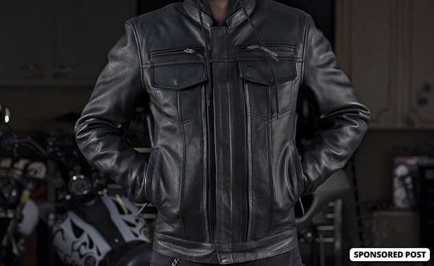 Black, 3X-Large - Enforcer Mens Motorcycle Leather Jacket First MFG Co 