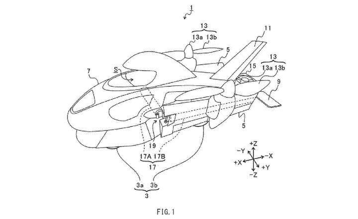 Subaru's proposed "land-and-air vehicle" in ground traveling mode.