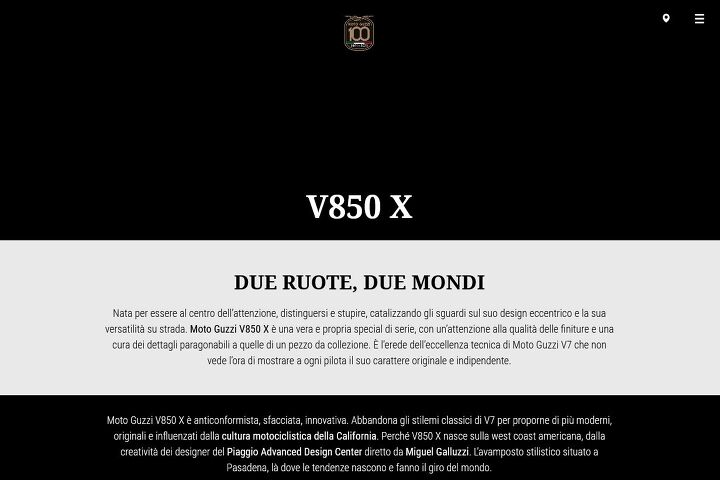 Moto Guzzi V850X screenshot
