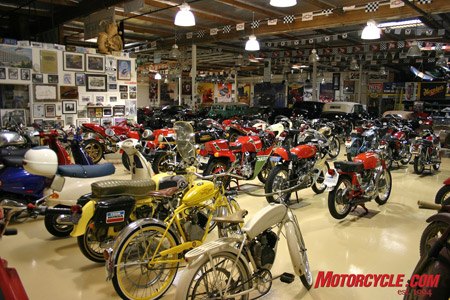 Leno's collection of motorvehicles would rival that of many museums. Heck, most dealerships probably don't have the number of bikes Leno does.
